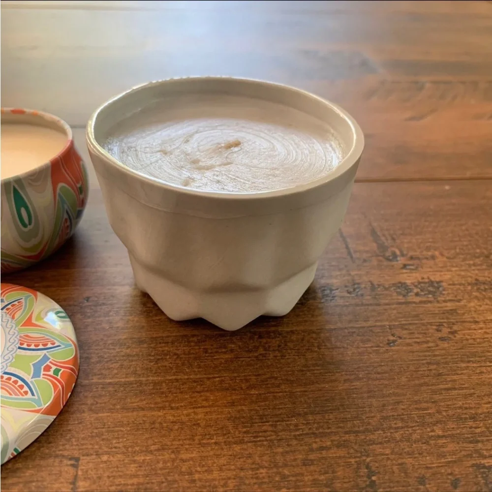 Joya Prism Storm Porcelain Candle Gray Abarli Rose Candle